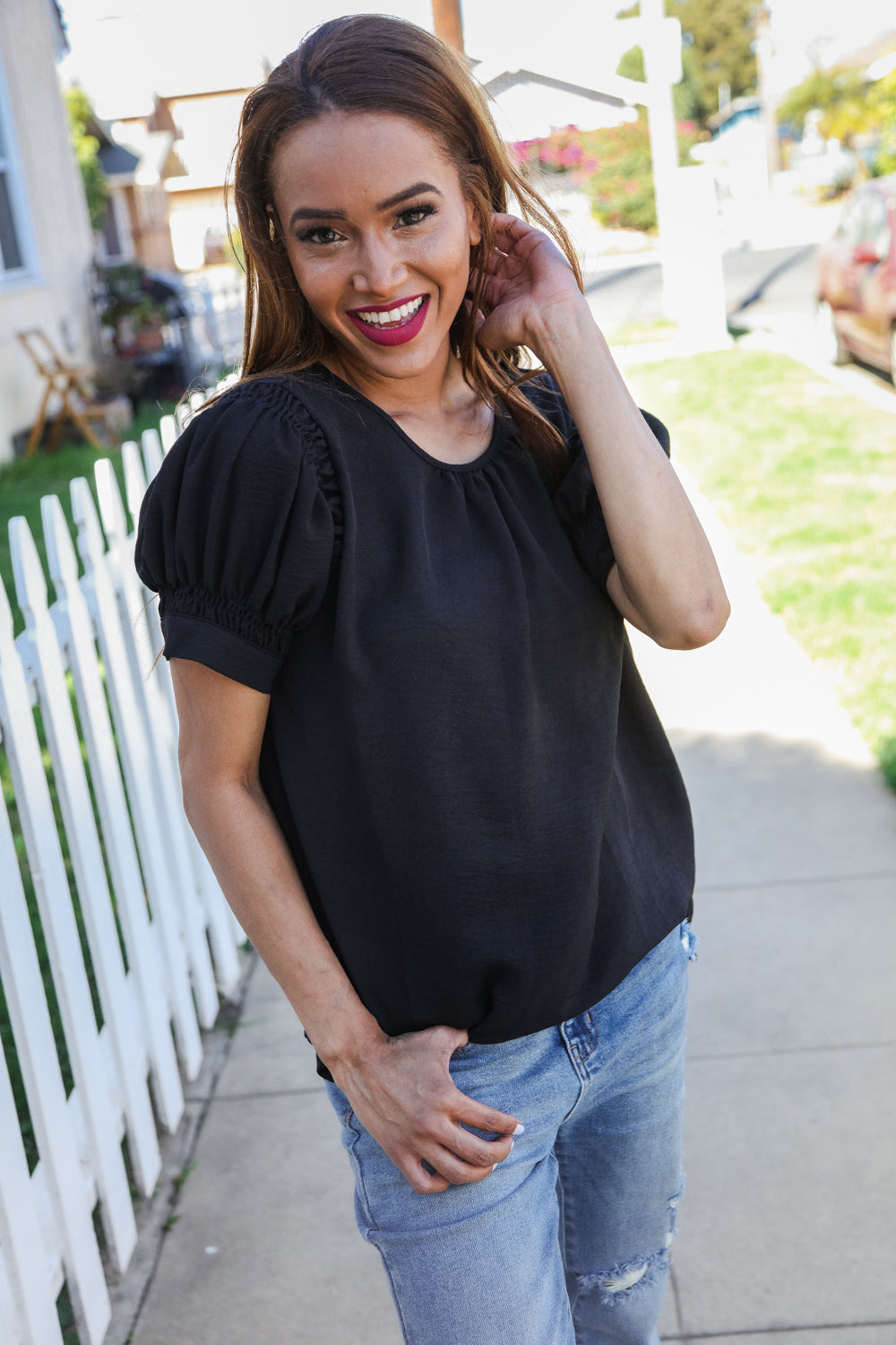 Classic Vintage Blouse with a Flattering Fit