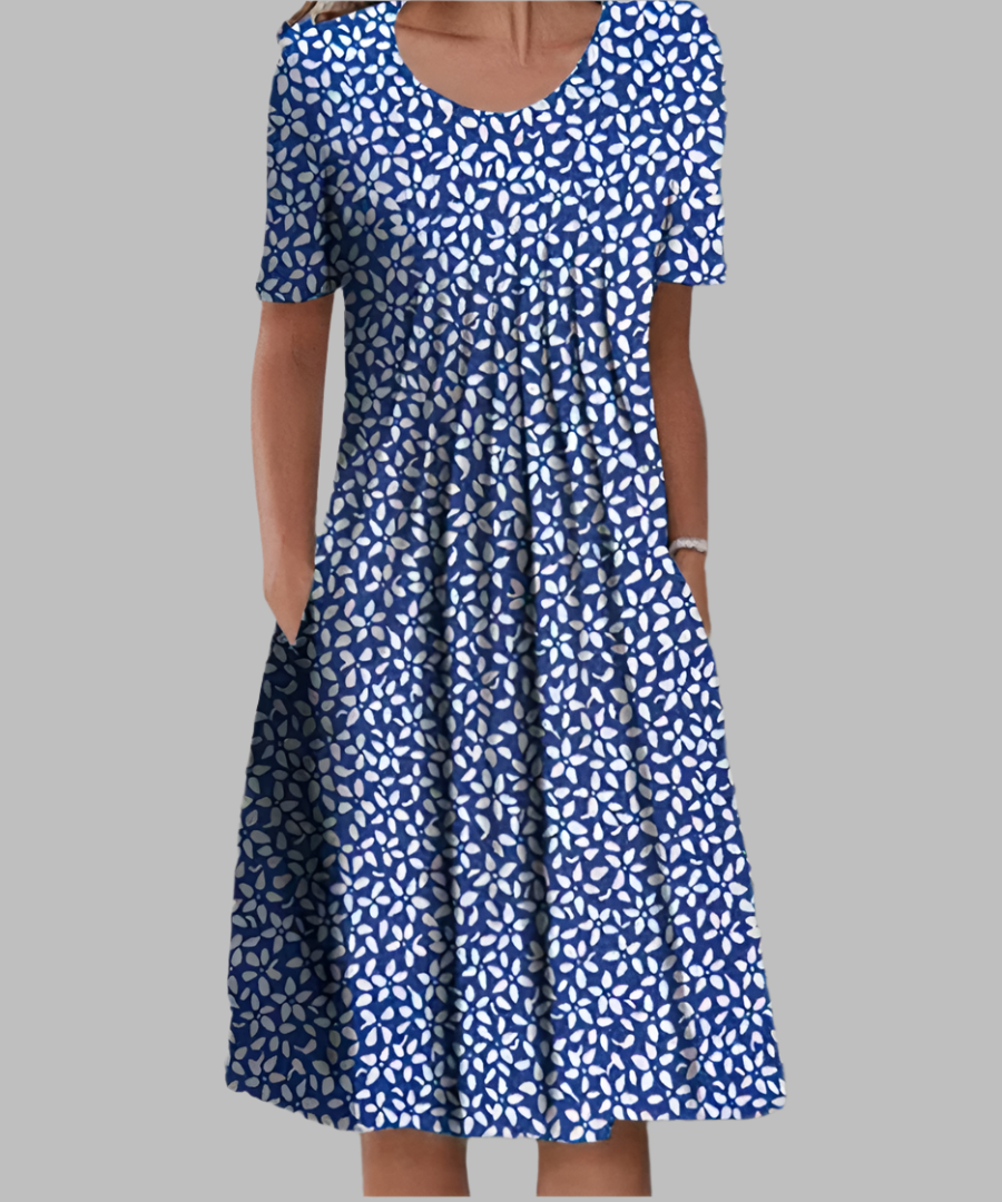 Blue With Flowers