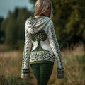 Women's Viking Style Tree Of Life Celtic Knot Casual Warm Hooded Sweater artswardrobe