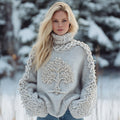Vintage Celtic Tree Of Life Cozy Thick Aran Sweater elevenforest