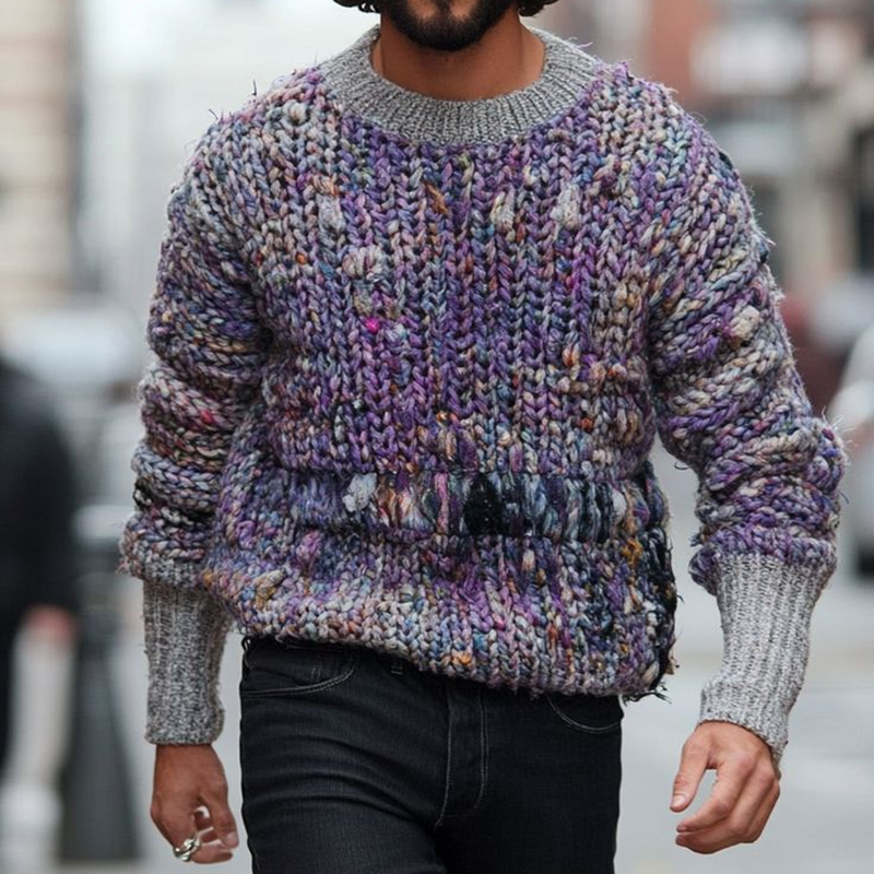 Fairman Warmth Island Jacquard Retro Pattern Cozy Sweater artswardrobe
