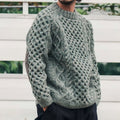 Men's Classic Chunky Check Jacquard Sweater artswardrobe