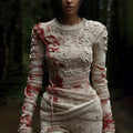 Women's Halloween Bandage Art Cozy Knit Sweater artswardrobe