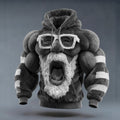Ugly Christmas Sweater Funny Santa Claus Hooded Hoodie artswardrobe