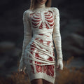 Muscle Anatomy Bloody Bandages Cozy Sweater Dress artswardrobe