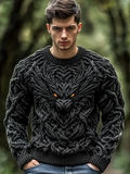 Men's Viking Dragon Celtic Jacquard Knitted Comfort Sweater artswardrobe