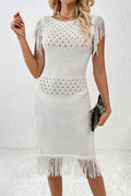 Nerea® | Casual sweater dresses with hollow out tassel and O-neck