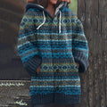 Vintage Icelandic Knit Jacquard Warmth Print Women's Sweater elevenforest