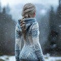 Comstylish Ice Crytal Viking Celtic Cozy Knit Hooded Sweater