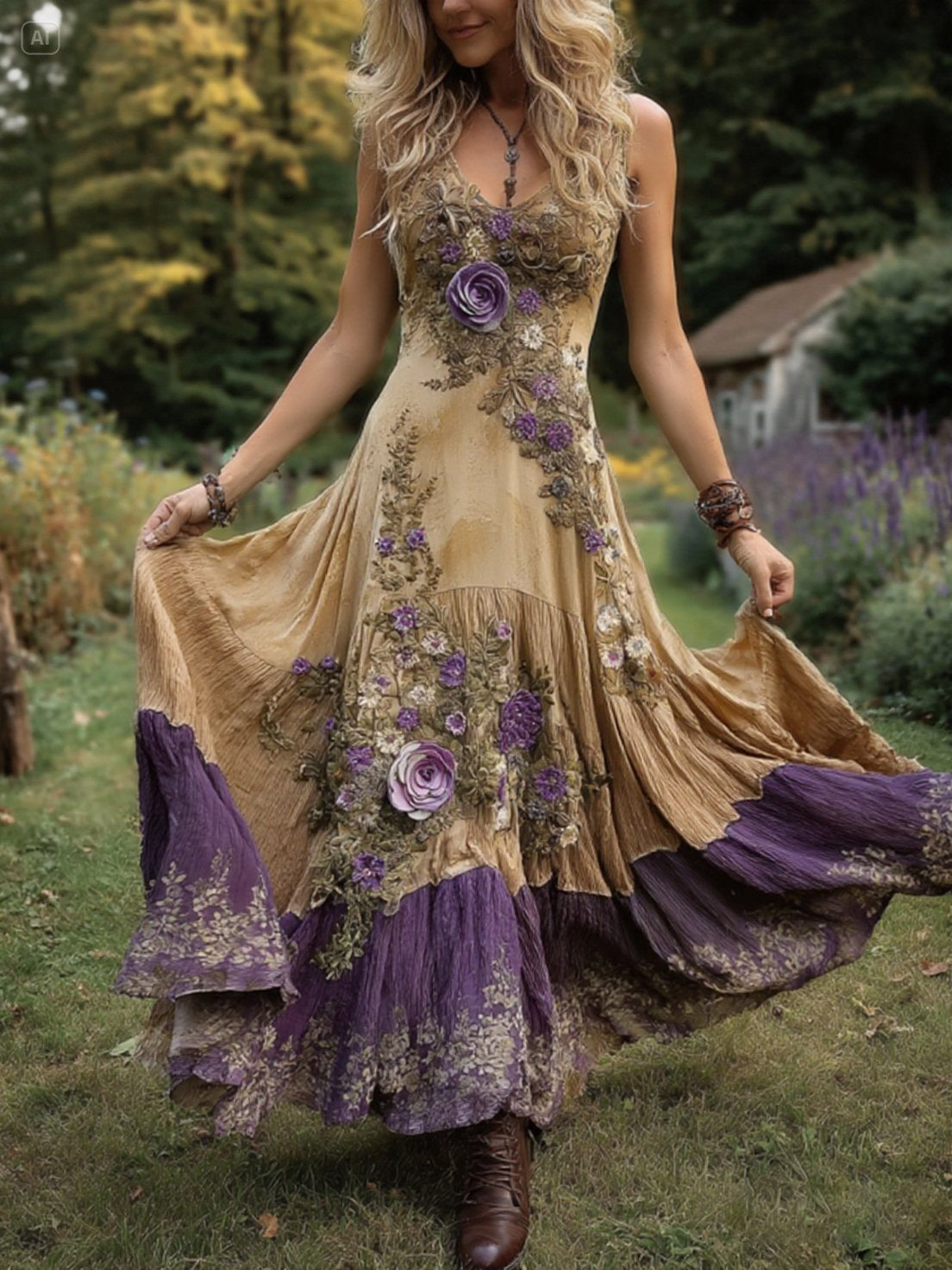 Beige purple
