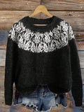 Scottish Thistle Flower Women's Icelandic Sweater artswardrobe