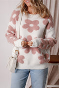 Jeanette® | Women's floral sweater with loose shoulders