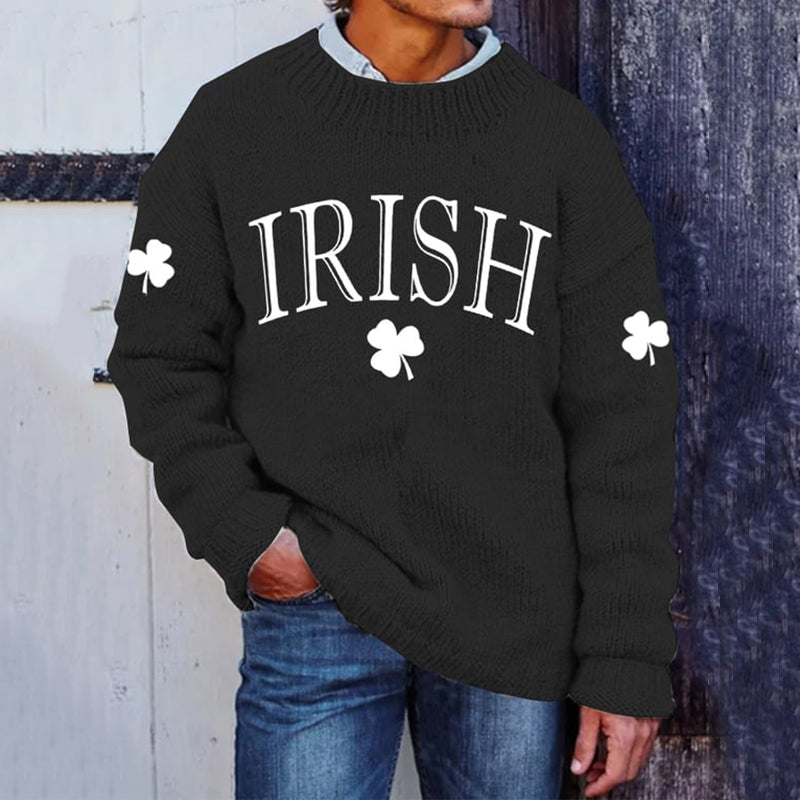 Men's St. Patrick's Day Irish Printed Knit Sweater artswardrobe