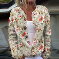 Vintage Tribal Floral Art Print Knit Button Sweater elevenforest