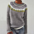 Vintage Iceland Forest Pattern Women's Sweater elevenforest
