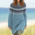 Vintage Fairman Geometry Pattern Cozy Sweater Dress elevenforest
