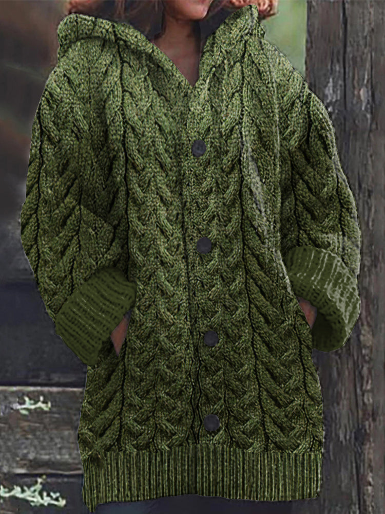 Women's Super Soft Honeycomb Aran Crew Neck Sweater artswardrobe