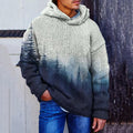 Vintage Forest Gradient Men's Cozy Hooded Sweater artswardrobe