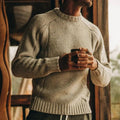 Men'S Vintage Knit Jacquard Crew Neck Sweater artswardrobe
