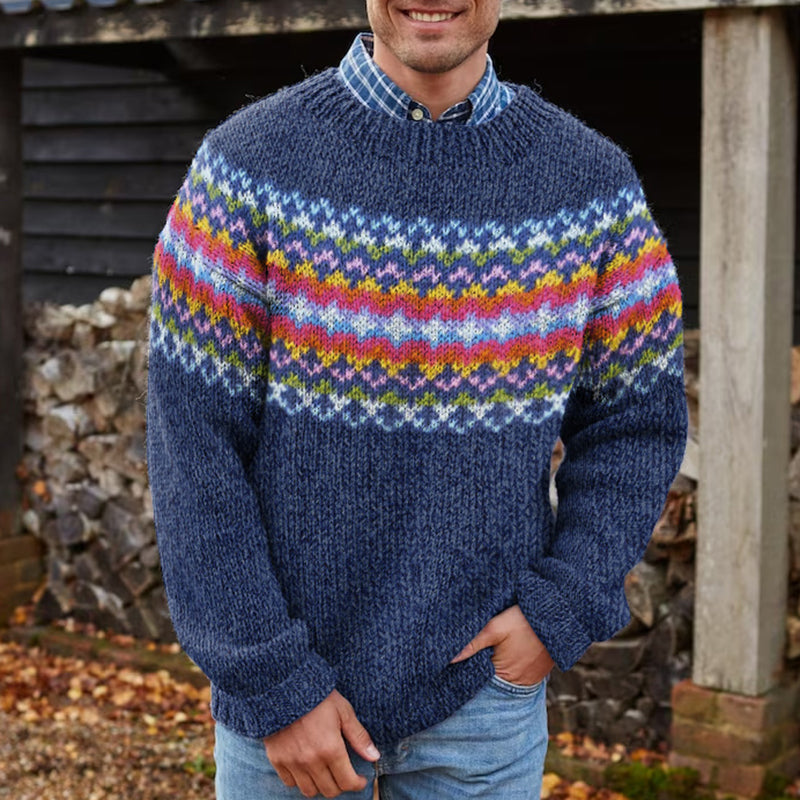 Retro Warm Icelandic Nordic Pullover Sweater（Unisex） elevenforest