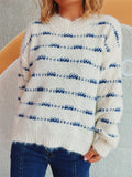 Ilse® | Striped long-sleeved sweater with a crew neck