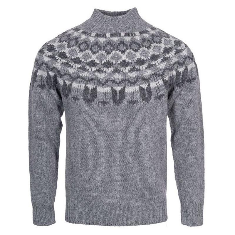 Vintage Icelandic Geometric Knitted Turtleneck Sweater elevenforest