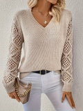 Maria® | Elegant women's knitted sweater with V-neck