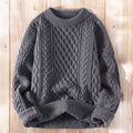 Cozy Autumn Winter Knit Sweater Loose Fit Vegan-Friendly Pullover Warmth Knitted Jacquard Unisex Sweater artswardrobe