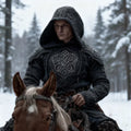 Men's Viking Style Celtic Knot Hooded Sweater artswardrobe