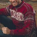 Men's Vintage Christmas Snowflake Sweater artswardrobe