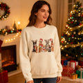 Funny Dog Christmas Print Sweater artswardrobe