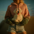 Comstylish Classic Fuzzy Labradoodle Dog Felt Cozy Knit Hooded Sweater