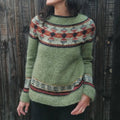 Women'S  Geometric Jacquard Fairman Island Sweater artswardrobe