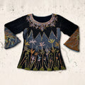 Women's Three-dimensional Multi-colored Plant-themed Casual Round-neck Sweater artswardrobe