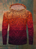 Western Vintage Gradient Knit Men's Hooded Sweater artswardrobe