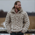 Men's Viking Style Celtic Knot Hooded Sweater artswardrobe