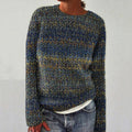 Women's Vintage Colorful Chunky Knit Crochet Art Cozy Sweater artswardrobe