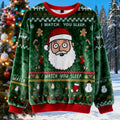 Comstylish Cute Santa Claus Gift Box Pattern Warm Crew Neck Sweater