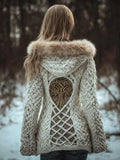 Women Viking Tree Of Life Celtic Knot Handmade Hooded Sweater artswardrobe