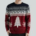 Comstylish Men's Christmas Tree And Snowflake Comfortable Sweater