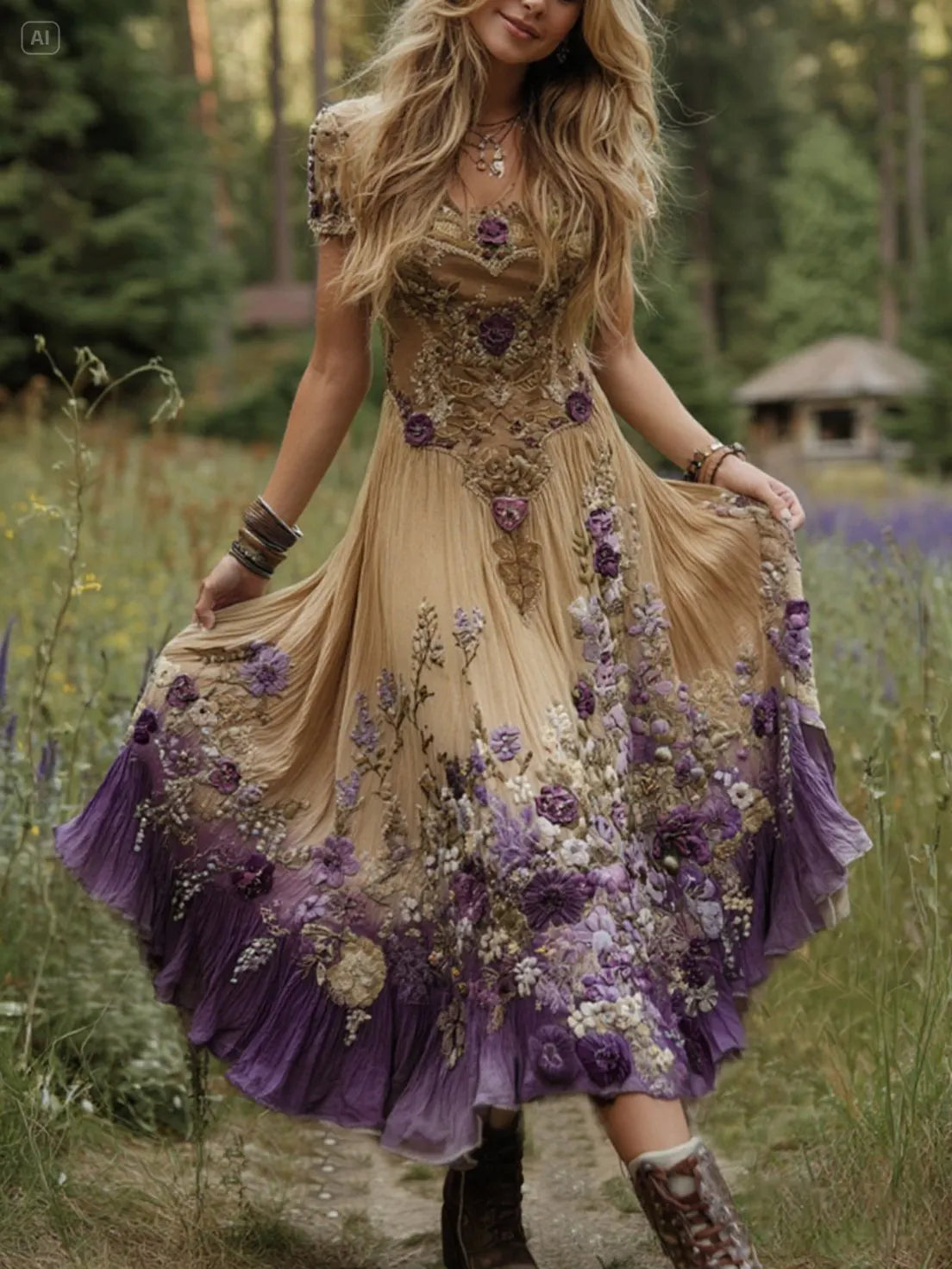 Beige purple