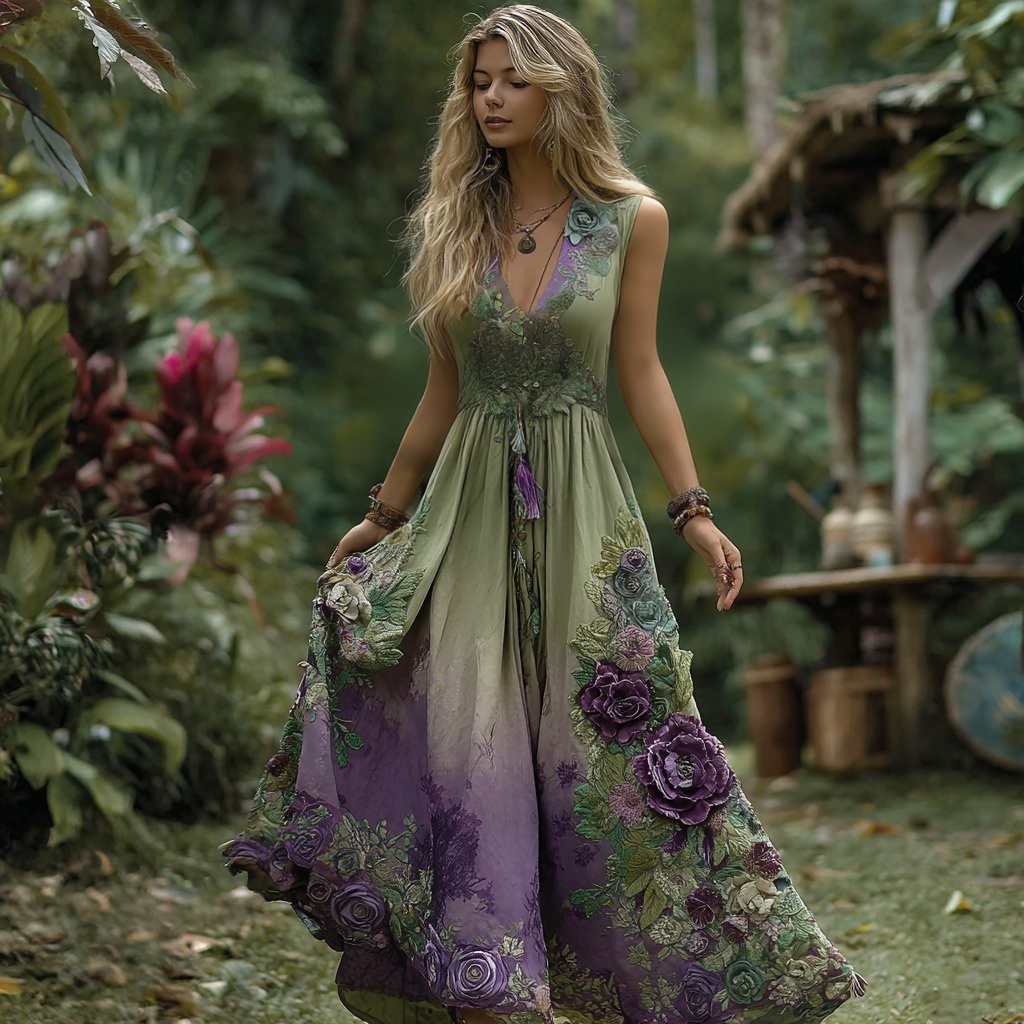 Green purple heart