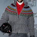 Men's Vintage Fairman Island Patchwork Aran Sweater artswardrobe