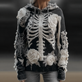 Ladies' Halloween Line Art Dark Style Knit Sweater artswardrobe