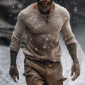 Men'S Vintage Knitted Solid Color Cozy Sweater elevenforest