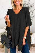 Regan® | Loose V-Neck Batwing Sweater