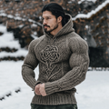 Irish Celtic Tree Of Life Jacquard Cozy Knit Hooded Sweater elevenforest