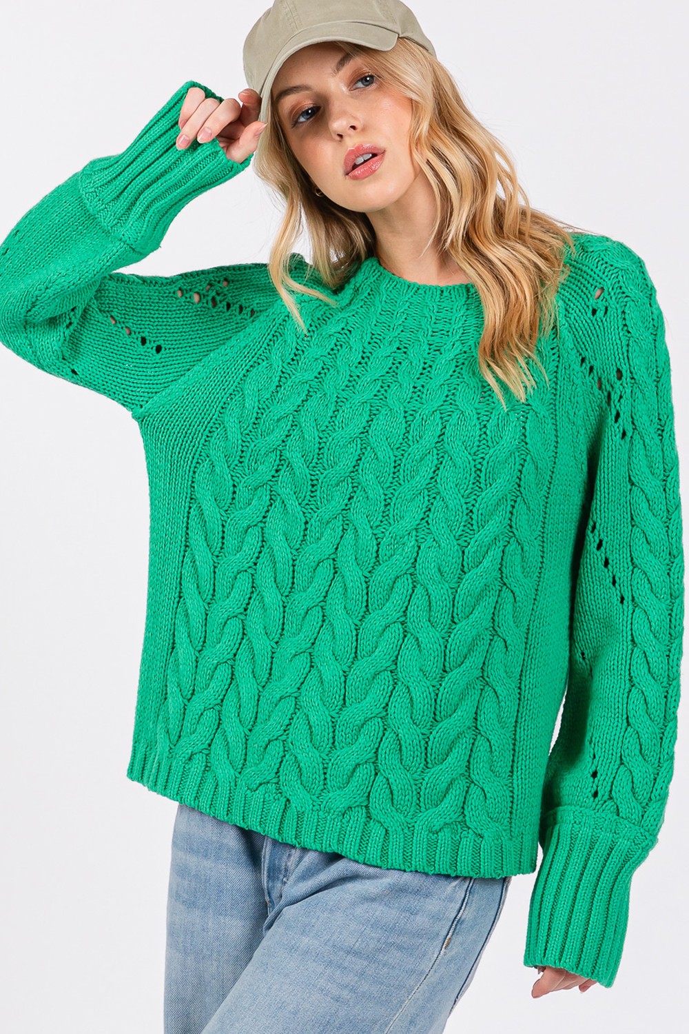 Rosario® | Long-sleeved cable knit sweater