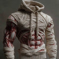 Halloween Bandage Muscle Art Knitted Hooded Sweater artswardrobe