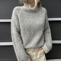 Vintage Herringbone Turtleneck Sweater elevenforest